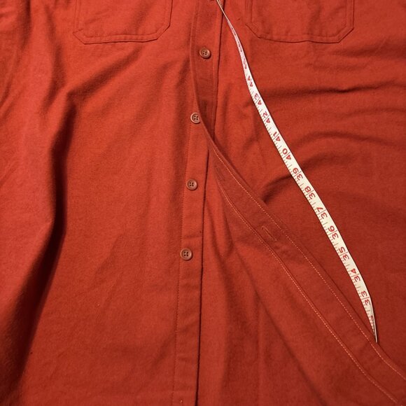 Ll Bean Heavy Burnt Orange Chamois Cloth Shirt Size L -tall - Picture 8 of 8